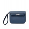 Hermes Kelly Depeches 25 Pouch Dark Blue