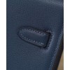 Hermes Kelly Depeches 25 Pouch Dark Blue
