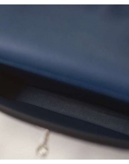 Hermes Kelly Depeches 25 Pouch Dark Blue