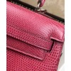 Hermes Kelly Bag 25 Lizard leather Peachblow