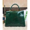 Hermes Kelly Bag 32 Crocodile leather Green