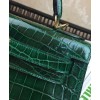 Hermes Kelly Bag 32 Crocodile leather Green