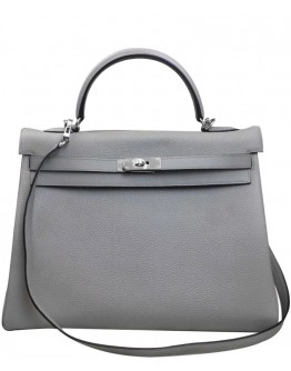 Hermes Kelly Bag 35 Togo Leather Gray