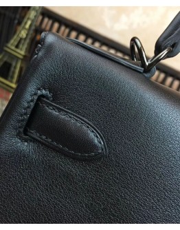 Hermes Kelly Bag 28 Swift Leather Black