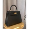 Hermes Kelly Bag 25 Epsom Leather Black