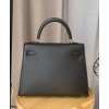 Hermes Kelly Bag 25 Epsom Leather Black