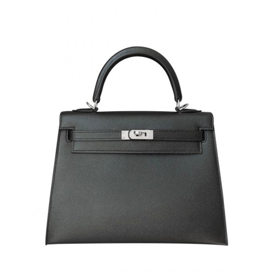 Hermes Kelly Bag 25 Epsom Leather Black