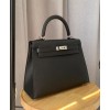 Hermes Kelly Bag 25 Epsom Leather Black