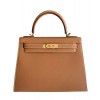 Hermes Kelly Bag 32 Epsom Leather Light Coffee