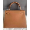 Hermes Kelly Bag 32 Epsom Leather Light Coffee