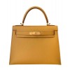 Hermes Kelly Bag 28 Togo Leather Apricot