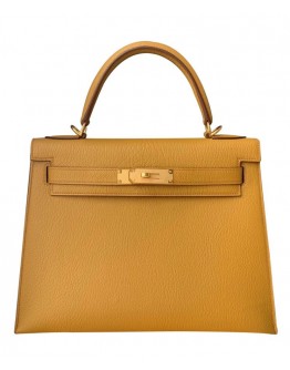 Hermes Kelly Bag 28 Togo Leather Apricot