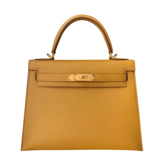 Hermes Kelly Bag 28 Togo Leather Apricot