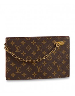 Louis Vuitton Chain Clutch M55646 Brown