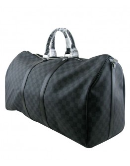 Louis Vuitton Damier Graphite Canvas Keepall N41413 Black