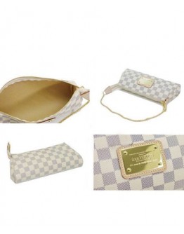 Louis Vuitton Damier Eva Clutch N55214 White