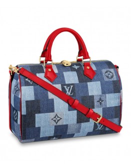 Louis Vuitton Speedy Bandouliere 30 M45041 Blue
