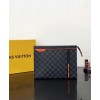 Louis Vuitton Damier Cobalt Race Pochette Voyage MM N60241 Black