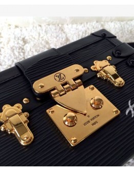 Louis Vuitton Monogram Petite Malle Tags M50013 Black