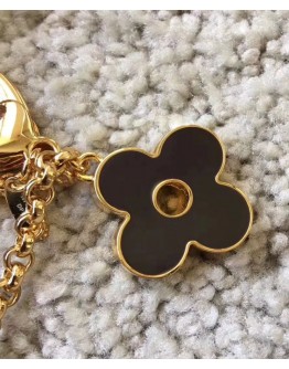 Louis Vuitton Fleur de Monogram Bag Charm M67119 Black