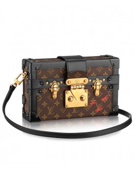 Louis Vuitton Monogram Petite Malle w Tags M50013 Brown