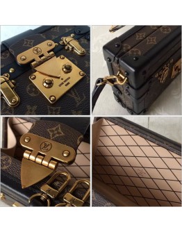 Louis Vuitton Monogram Petite Malle w Tags M50013 Brown