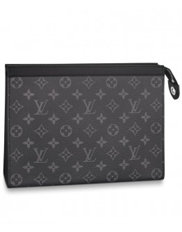 Louis Vuitton Pochette Voyage MM Monogram Eclipse Travel Aessories M61692 Black