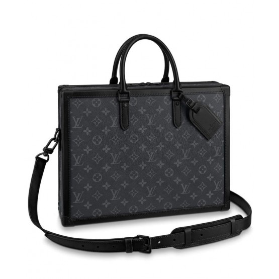 Louis Vuitton Soft Trunk Briefcase M44952 Black