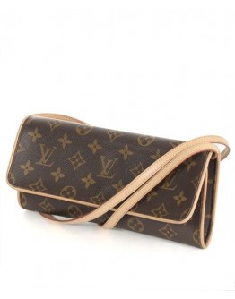 Louis Vuitton Pochette Twin Monogram GM M51852 Brown