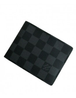 Louis Vuitton Damier Graphite Canvas Marco Wallet M62663 Black
