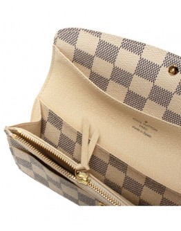 Louis Vuitton Damier Emilie Wallet N63021 White