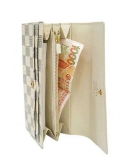 Louis Vuitton Damier Wallet N61735 White