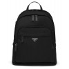 Prada Nylon And Saffiano Leather Backpack Black