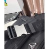 Prada nylon and saffiano leather belt bag 2VL003 Black
