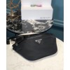 Prada Re-Nylon and Saffiano leather belt bag 2VL033 Black