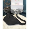 Prada Re-Nylon and Saffiano leather belt bag 2VL033 Black