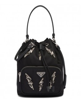 Prada Duet nylon shoulder bag Black