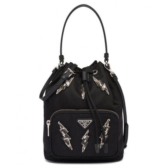 Prada Duet nylon shoulder bag Black