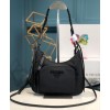 Prada Nylon Hobo Bag Black