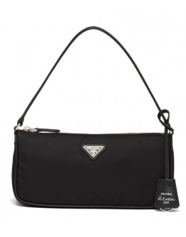 Prada Re-Edition 2005 nylon and Saffiano leather mini-bag 1NE633 Black