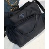 Prada Padded nylon hobo bag 1BC128 Black