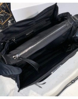 Prada Padded nylon hobo bag 1BC128 Black