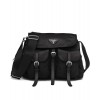 Prada logo plaque shoulder bag 1BD225 Brown