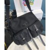 Prada logo plaque shoulder bag 1BD225 Brown