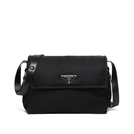Prada Medium padded nylon shoulder bag 1BD255 Black