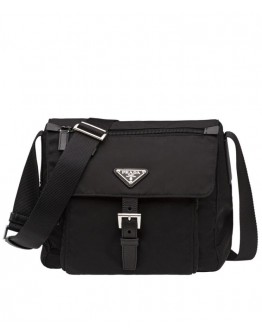 Prada Small Nylon Shoulder Bag 1BD994 Black