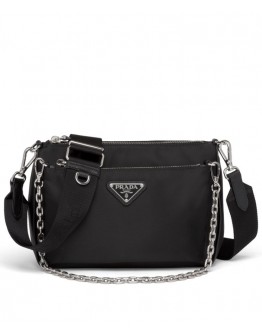 Prada Nylon shoulder bag 1BH168 Black