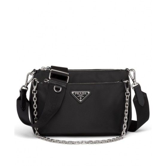 Prada Nylon shoulder bag 1BH168 Black