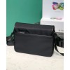 Prada Re-Nylon And Saffiano Leather Shoulder Bag Black