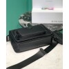 Prada Re-Nylon And Saffiano Leather Shoulder Bag Black
